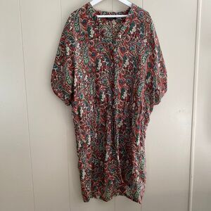 Tolani Boho Printed Tunic Dress Top Women’s Size Small | Paisley Floral Multicol